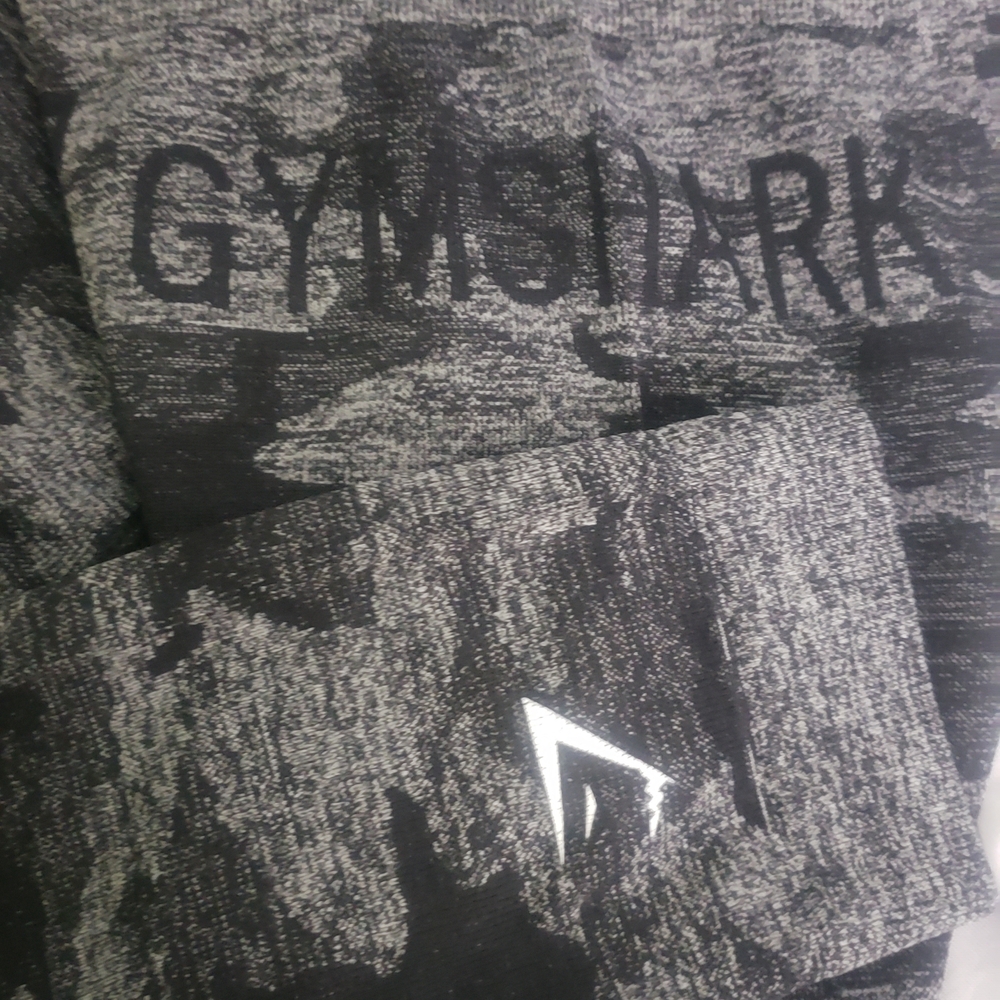 Gymshark Black and Gray Camo Sweatshirt
